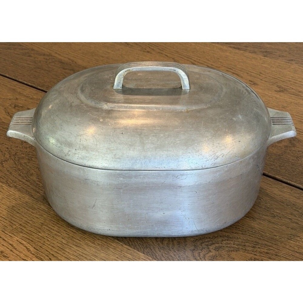 Vintage Wagner Ware Sidney O Magnalite 8 Qt Oval Roaster W/ Lid 4265-P